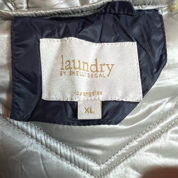 Laundry By Shelli Segal Dark Blue Puffer Jacket - Picture 3 of 5